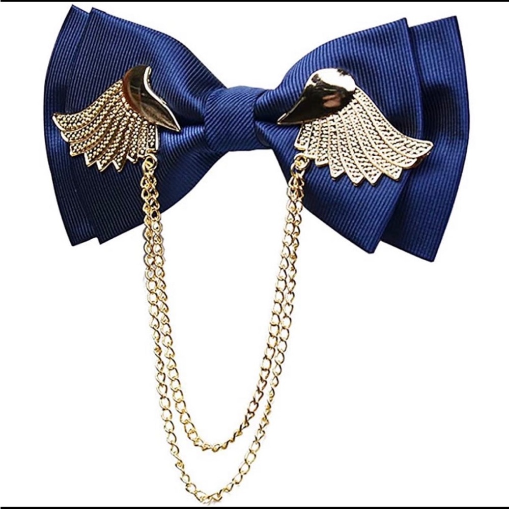 🎗’SHINY SUIT MAN’ Bow ties in Navy WEDDING SEASON